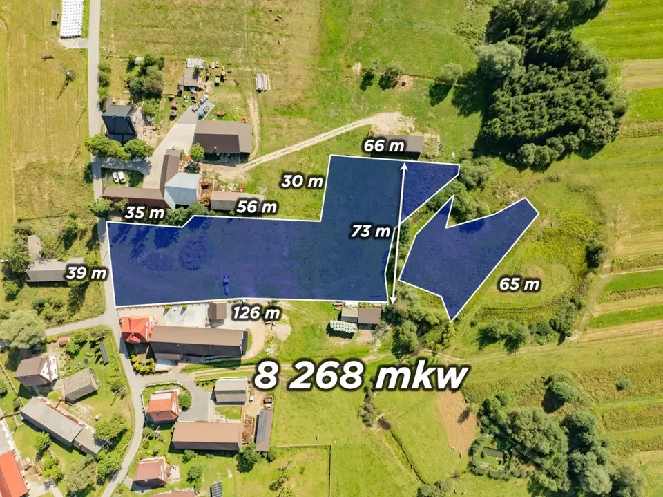 Działka budowlana i rolna 8 268 m², Jabłonka