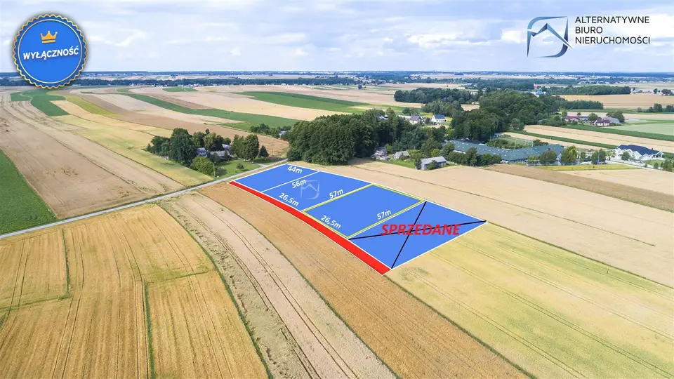 Działka budowlana 1 500 m², Babin