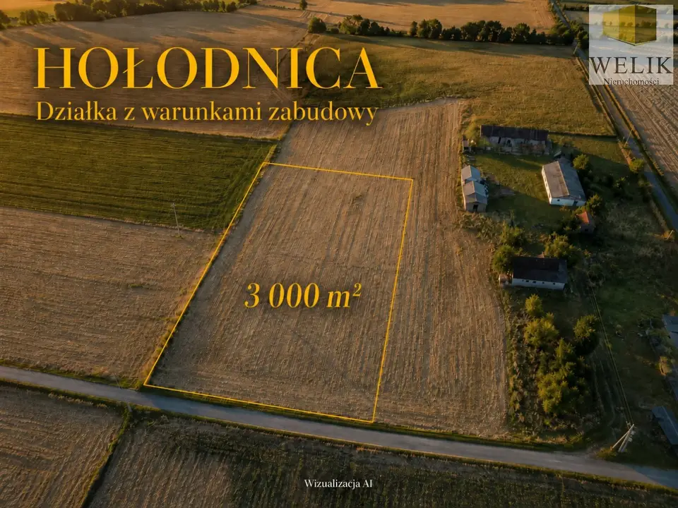 Działka budowlana 3 000 m², Hołodnica
