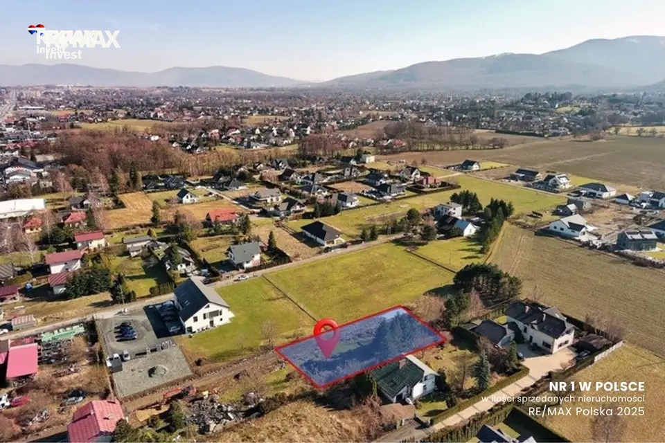 Działka budowlana 1 000 m², Jaworze