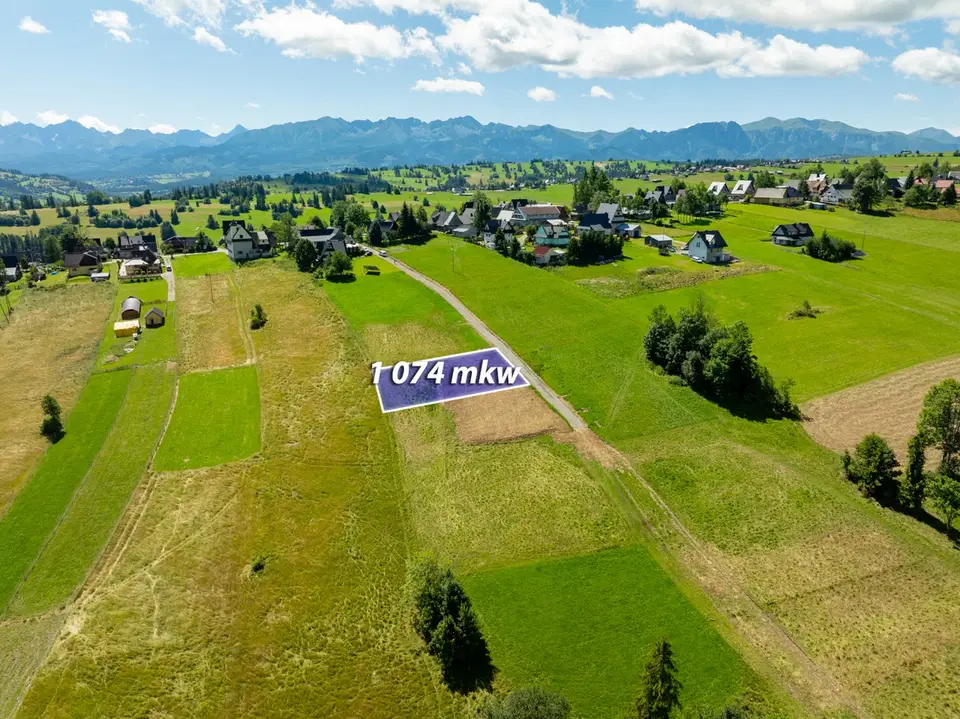 Działka budowlana 1 074 m², Leszczyny