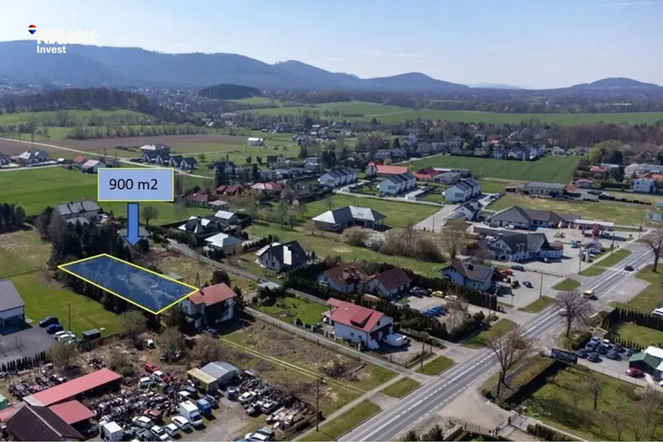 Działka inwestycyjna 900 m², Jaworze