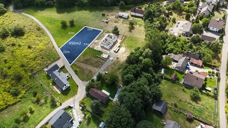 Działka budowlana 956 m², Ryczówek