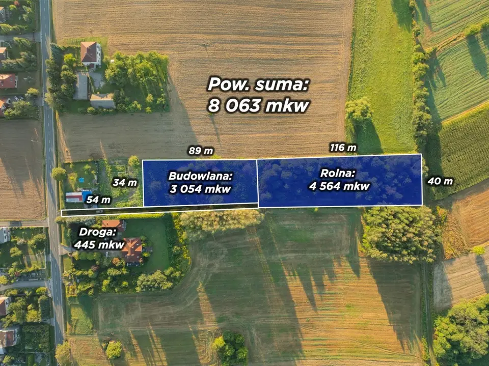Działka budowlana i rolna 80,63 ha, Nowa Wieś
