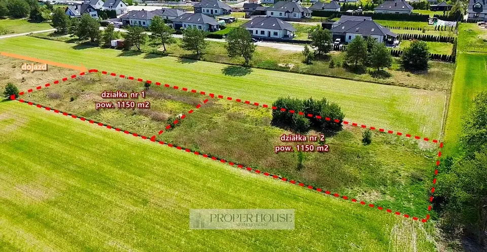 Działka budowlana 1 150 m², Prawiedniki