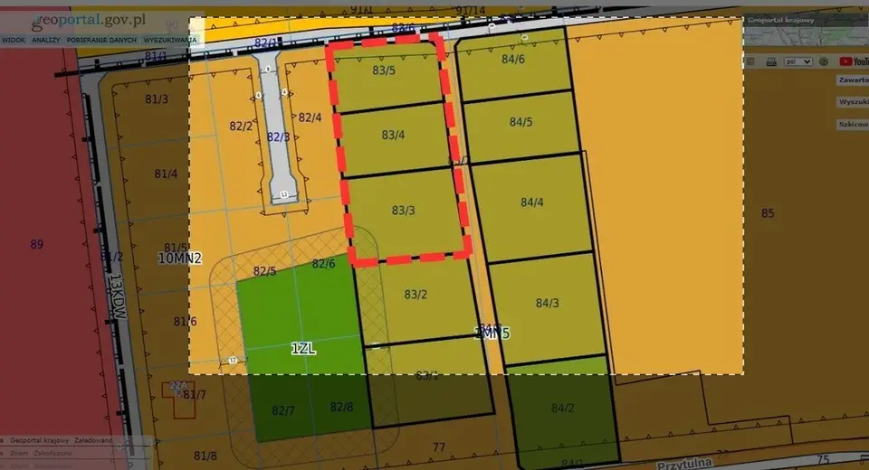 Działka budowlana 5 026 m², Powązki