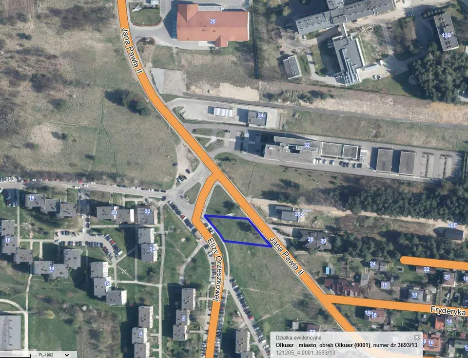 Działka inwestycyjna 940 m², Olkusz