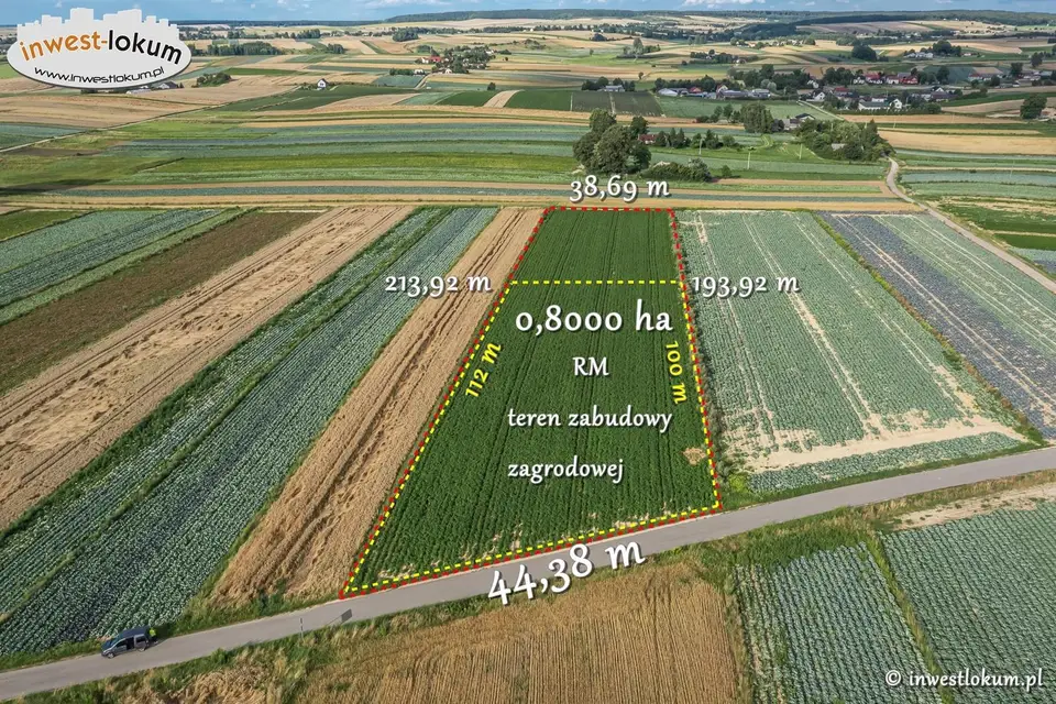 Działka budowlana i rolna 8 000 m², Tczyca