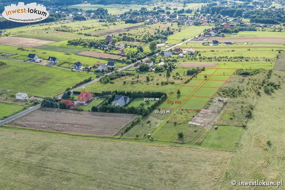 Działka budowlana 619 m², Ryczówek