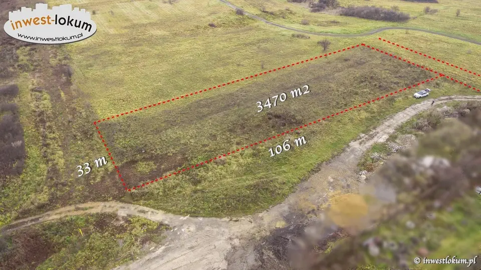 Działka budowlana 3 470 m², Sławków