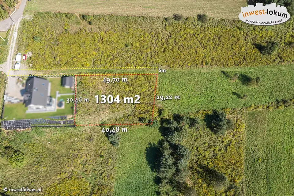 Działka budowlana 1 304 m², Gorenice