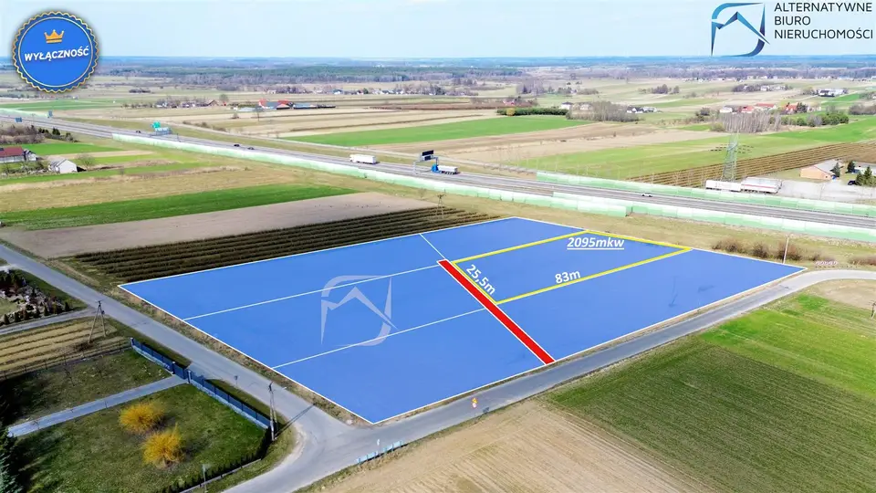 Działka budowlana 2 095 m², Przybysławice