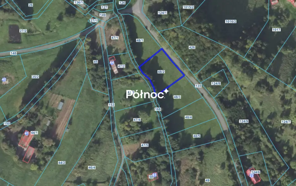 Działka budowlana 1 637 m², Gradówek