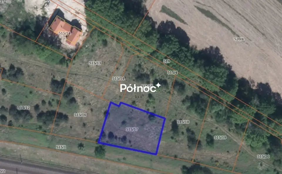 Działka budowlana 904 m², Bolesławice