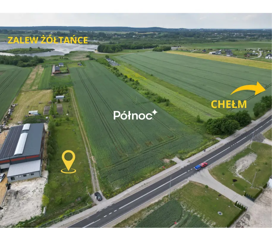 Działka budowlana 1 270 m², Żółtańce