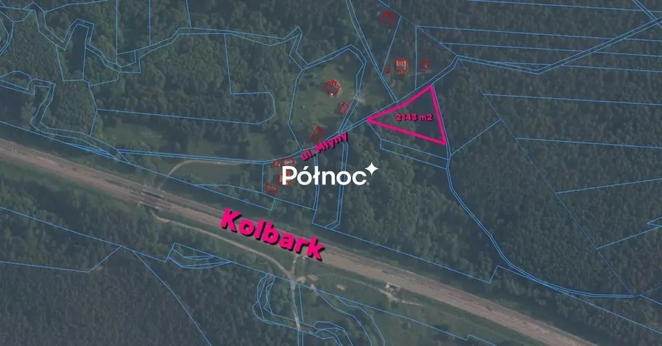 Działka budowlana 2 143 m², Kolbark