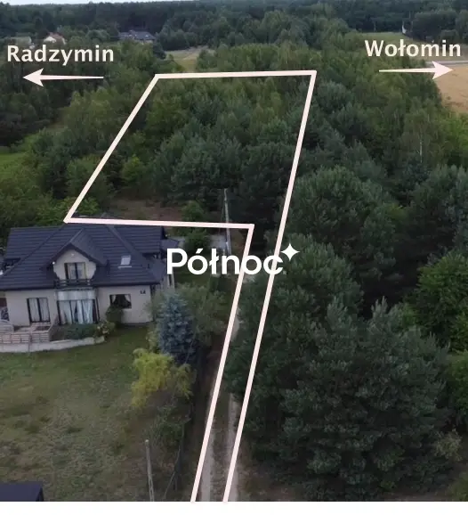 Działka inwestycyjna 6 953 m², Czarna