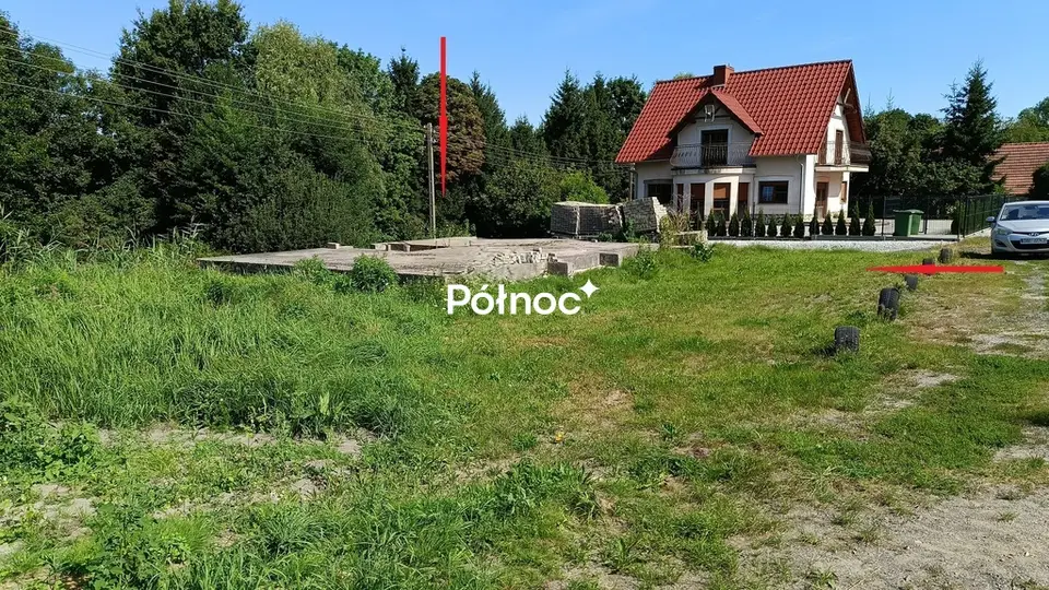Działka budowlana 1 383 m², Wykroty