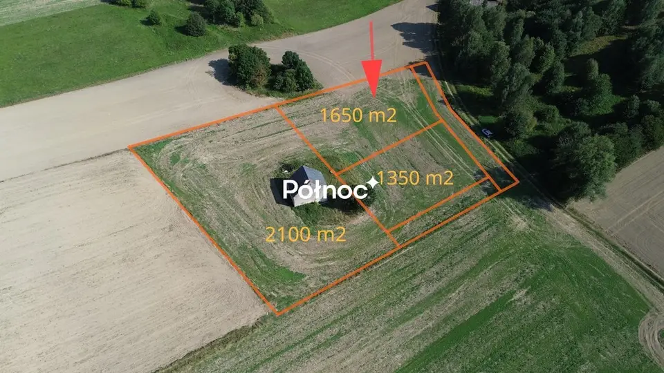 Działka budowlana 1 650 m², Suszki