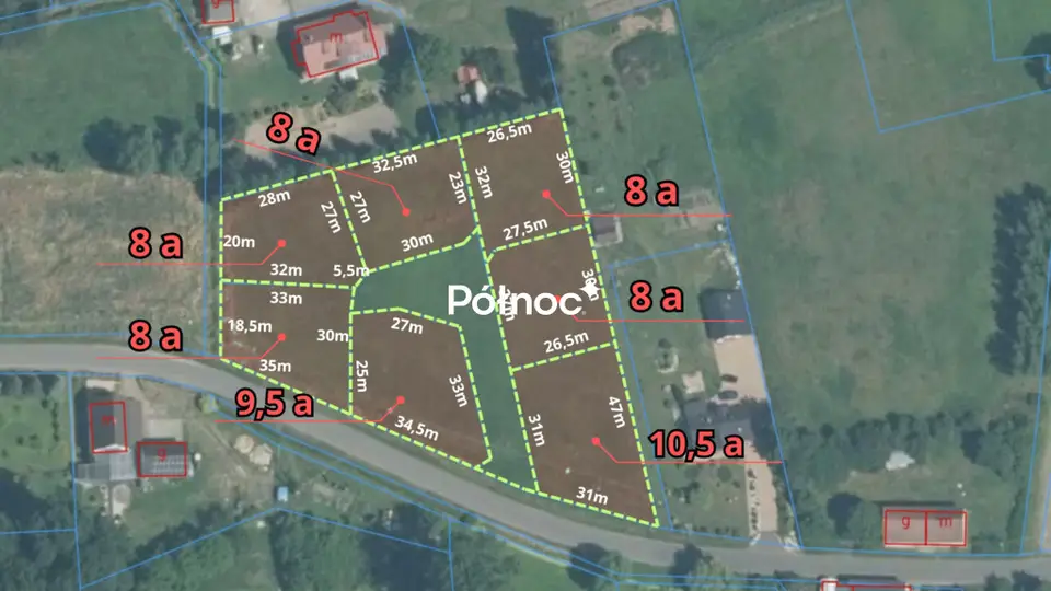 Działka budowlana 800 m², Biała