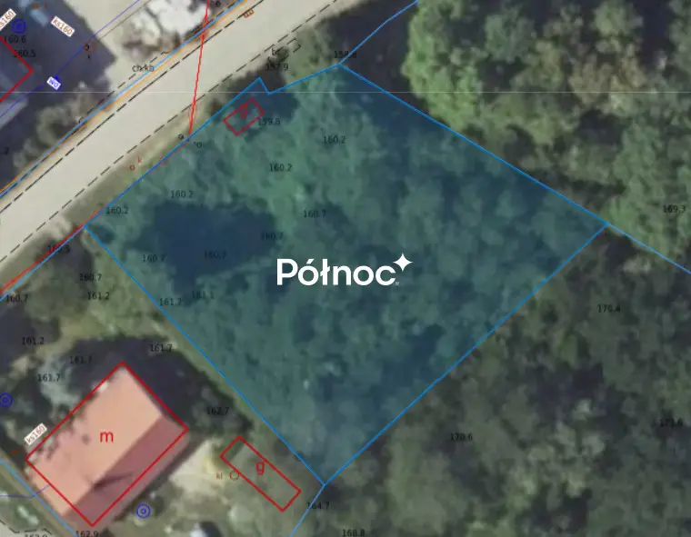 Działka budowlana 1 547 m², Ogonowice