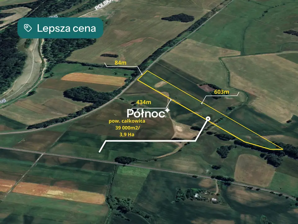 Działka rolna 3,87 ha, Murawiec