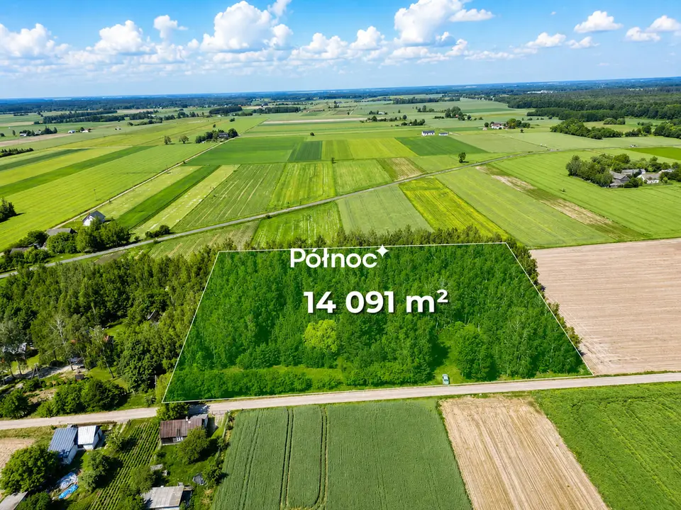 Działka budowlana 1,41 ha, Pokinianka