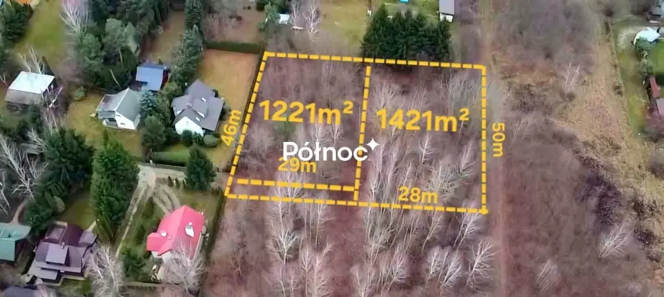 Działka budowlana 2 652 m², Okuninka