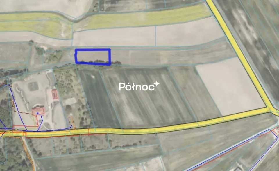 Działka budowlana 1 333 m², Mętów
