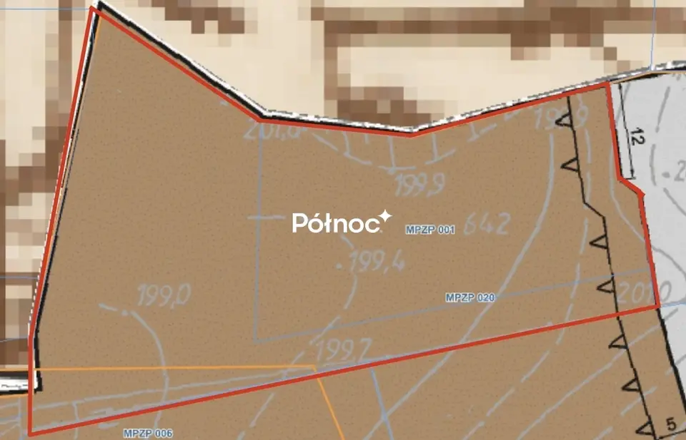 Działka budowlana 2 370 m², Mętów