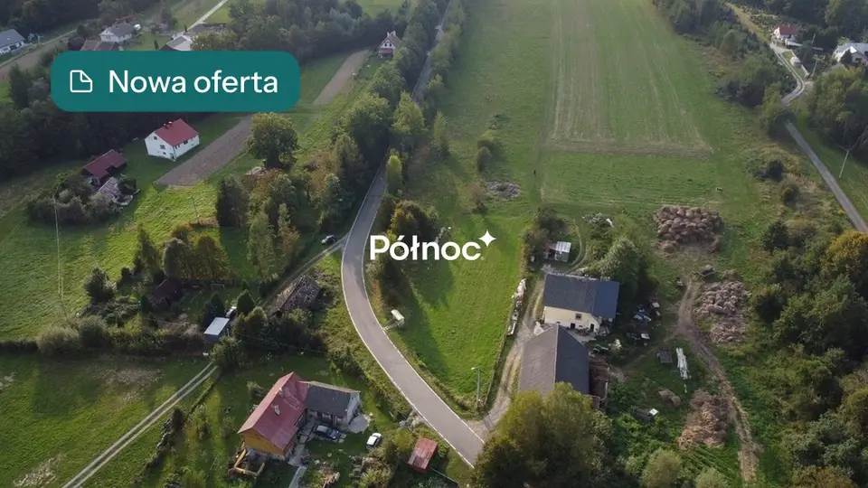 Działka budowlana 1 000 m², Łomna