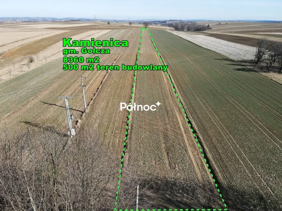 Działka budowlana 8 360 m², Kamienica