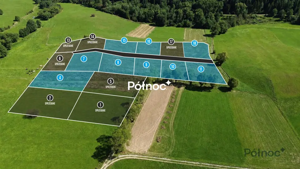 Działka budowlana 1 364 m², Falsztyn