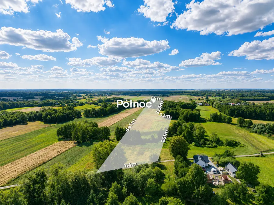 Działka budowlana 4,96 ha, Malinówka