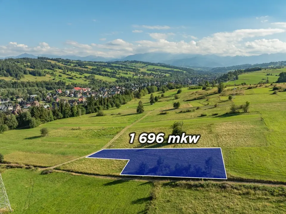 Działka budowlana 1 696 m², Biały Dunajec