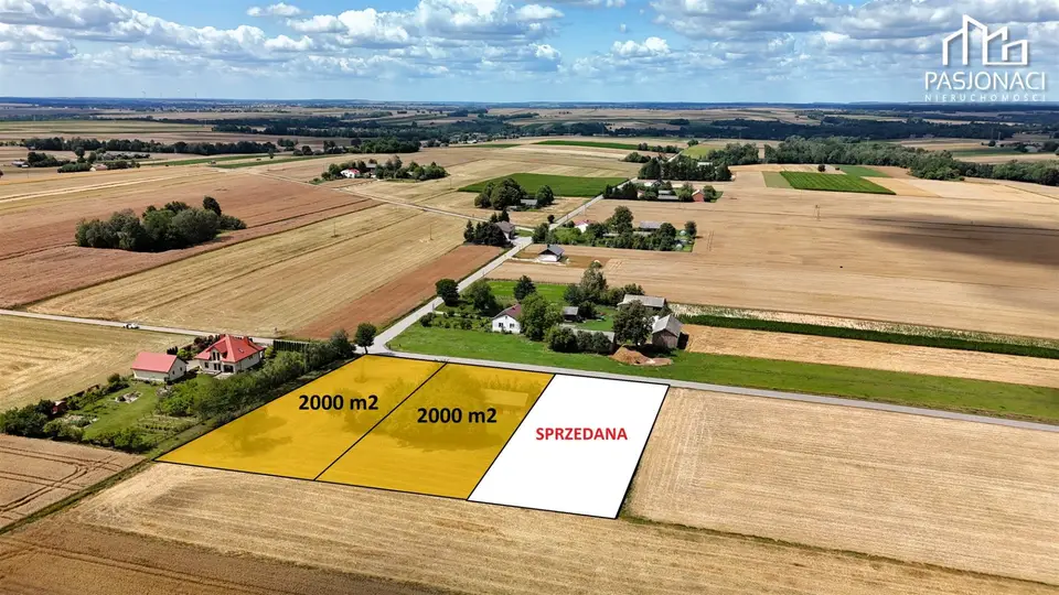 Działka budowlana 2 000 m², Kiełczewice Górne
