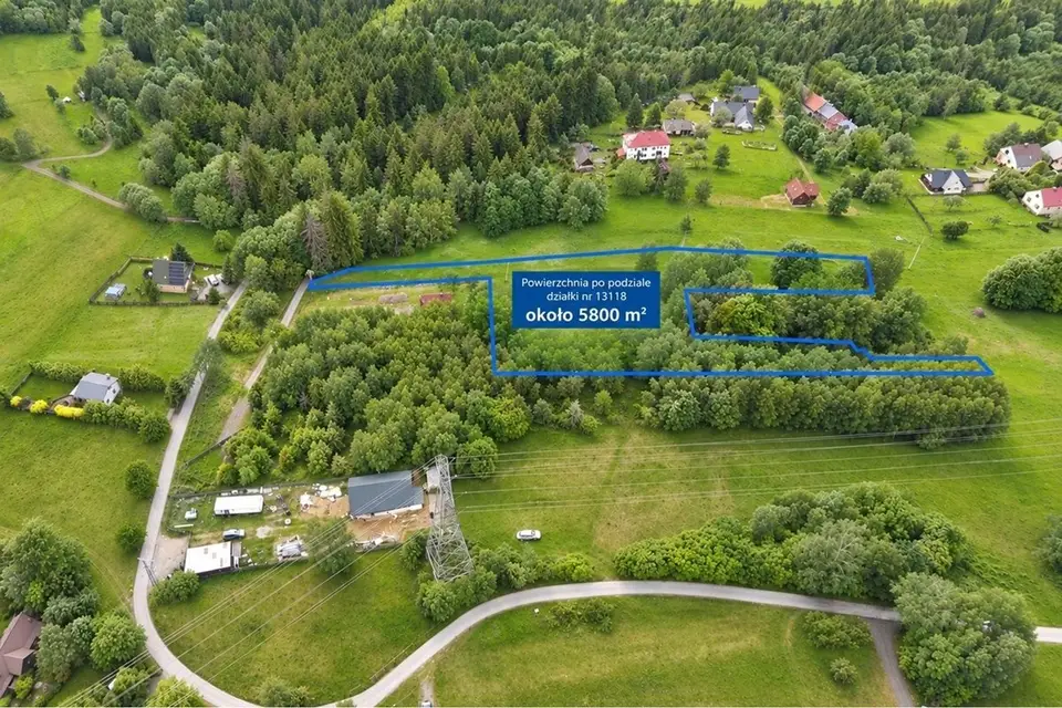 Działka budowlana 5 800 m², Sól-Kiczora