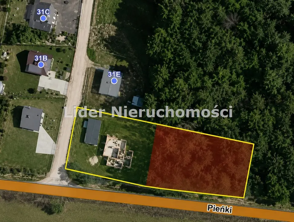 Działka budowlana 1 600 m², Buczek