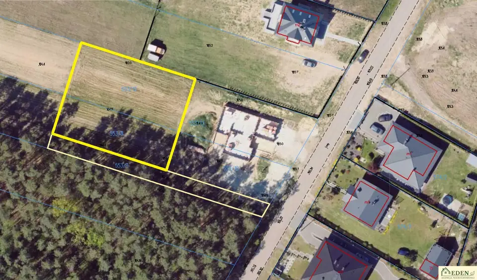 Działka budowlana 1 223 m², Zalesie