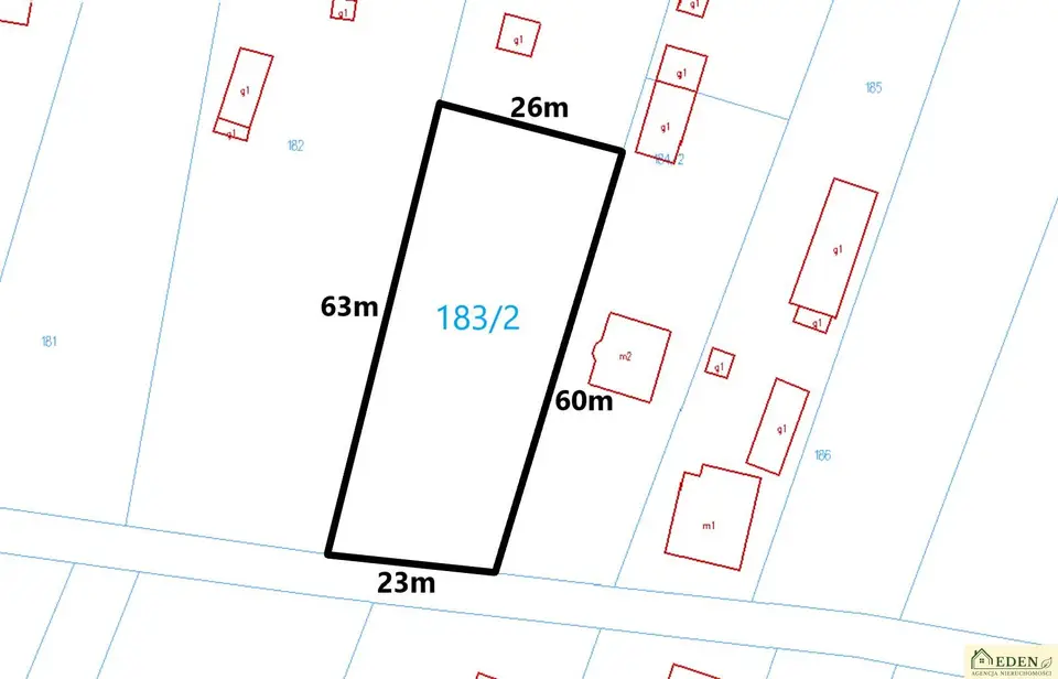 Działka budowlana 1 466 m², Oszczepalin Pierwszy