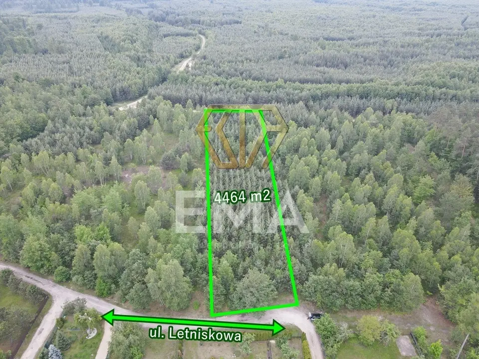 Działka leśna 4 464 m², Pietrzaki