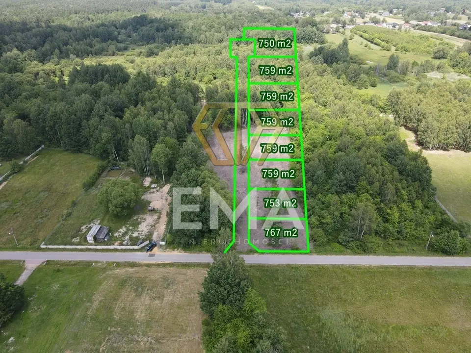 Działka budowlana 767 m², Konradów