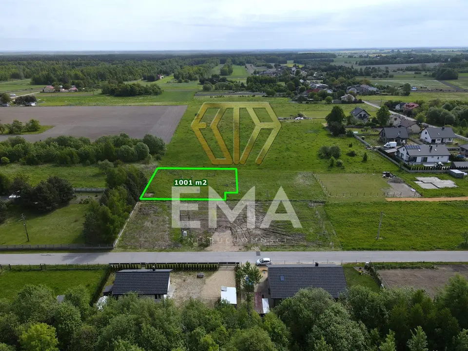 Działka budowlana 1 001 m², Konin