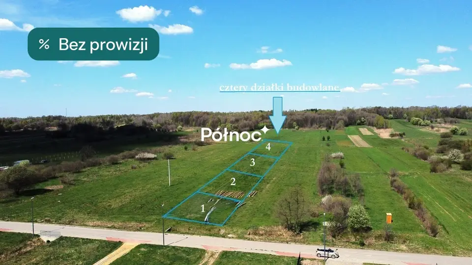 Działka budowlana 870 m², Jodłówka