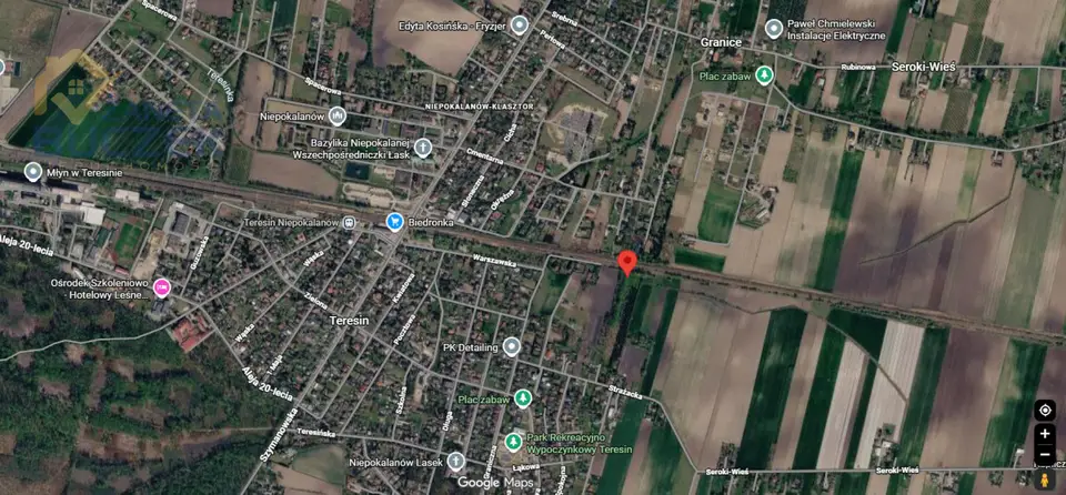 Działka budowlana i leśna 5 351 m², Granice