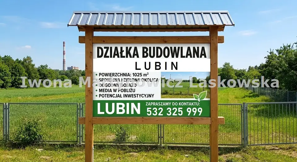 Działka budowlana 1 025 m², Lubin, Stary Lubin