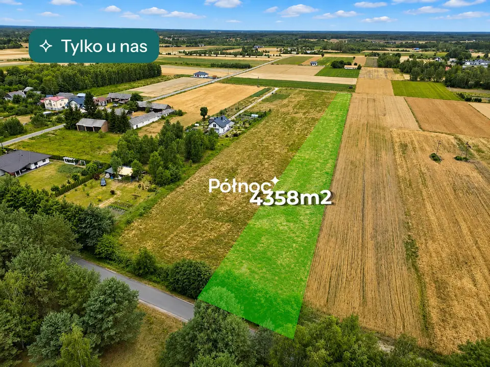 Działka budowlana i inwestycyjna 4 350 m², Kunów