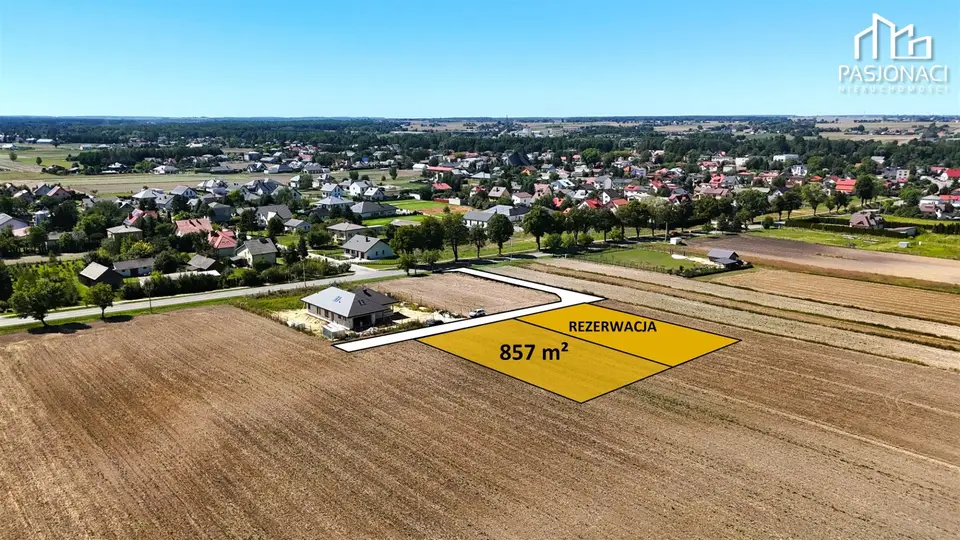 Działka budowlana 857 m², Niedrzwica Duża