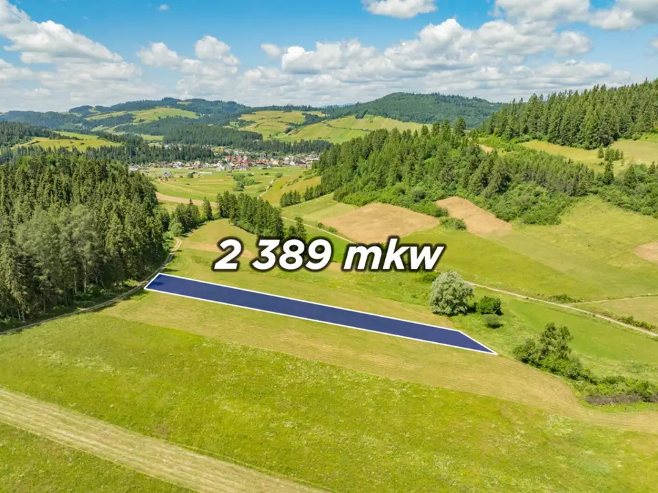 Działka rolna 2 389 m², Niedzica