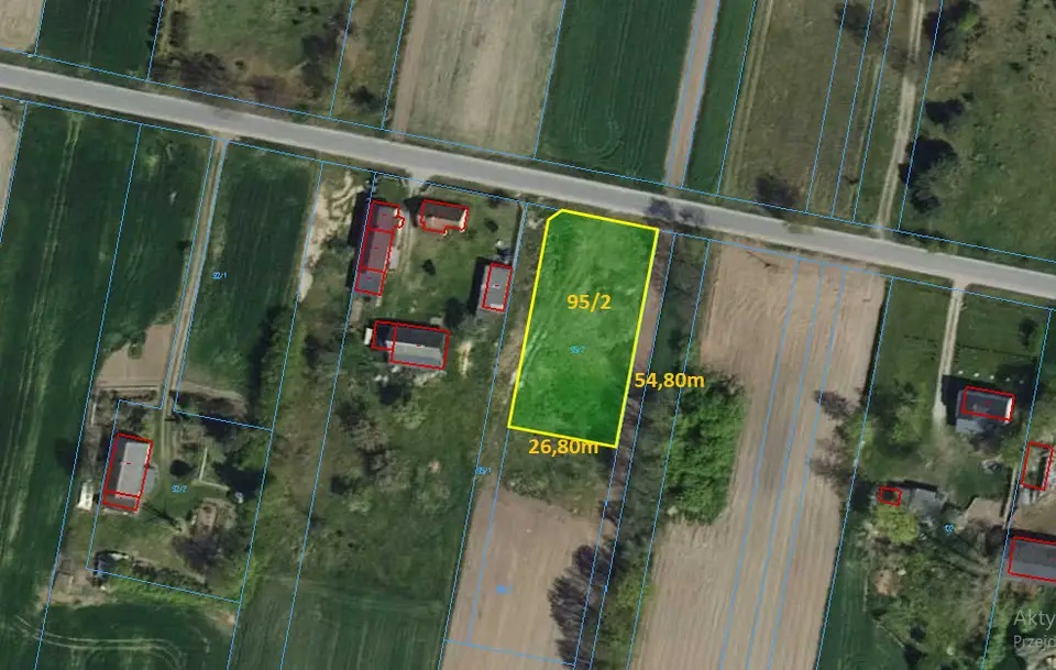 Działka budowlana 1 475 m², Wrzeszczewice